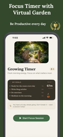 Growing Pomodoro Timer screenshot