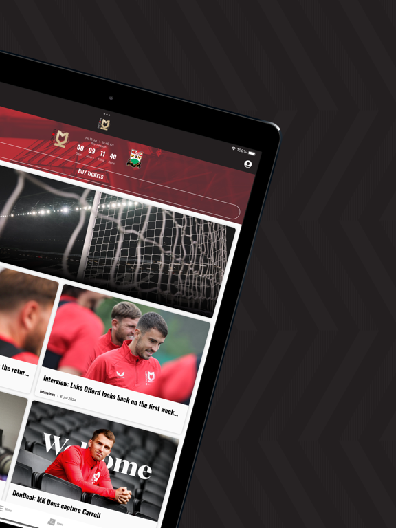 MK Dons FC iPad screenshot 2 - Sports app