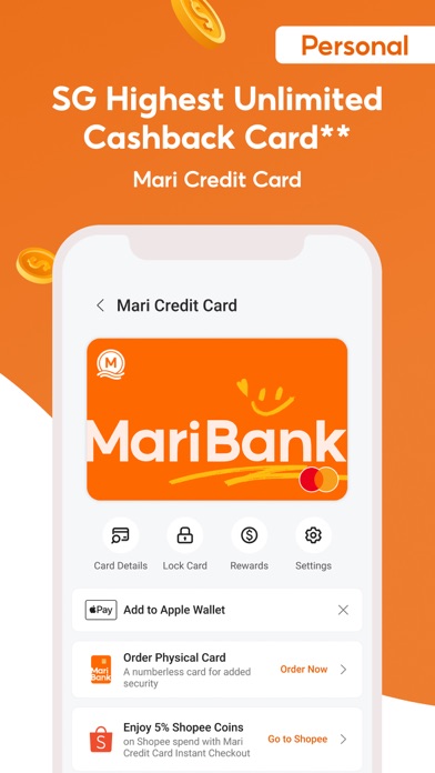 MariBank Singapore iPhone screenshot 4 - Finance app