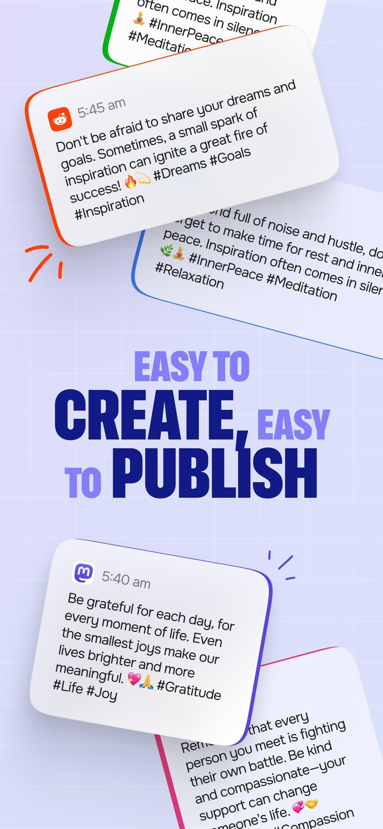 Creators app for social share