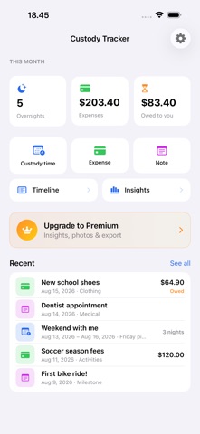 Custody Tracker: Parent Log iPhone screenshot