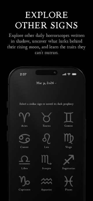 Horrorscopes: Horror Astrology Screenshot 4 of 7