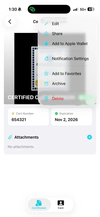 Cert.Wallet screenshot 4