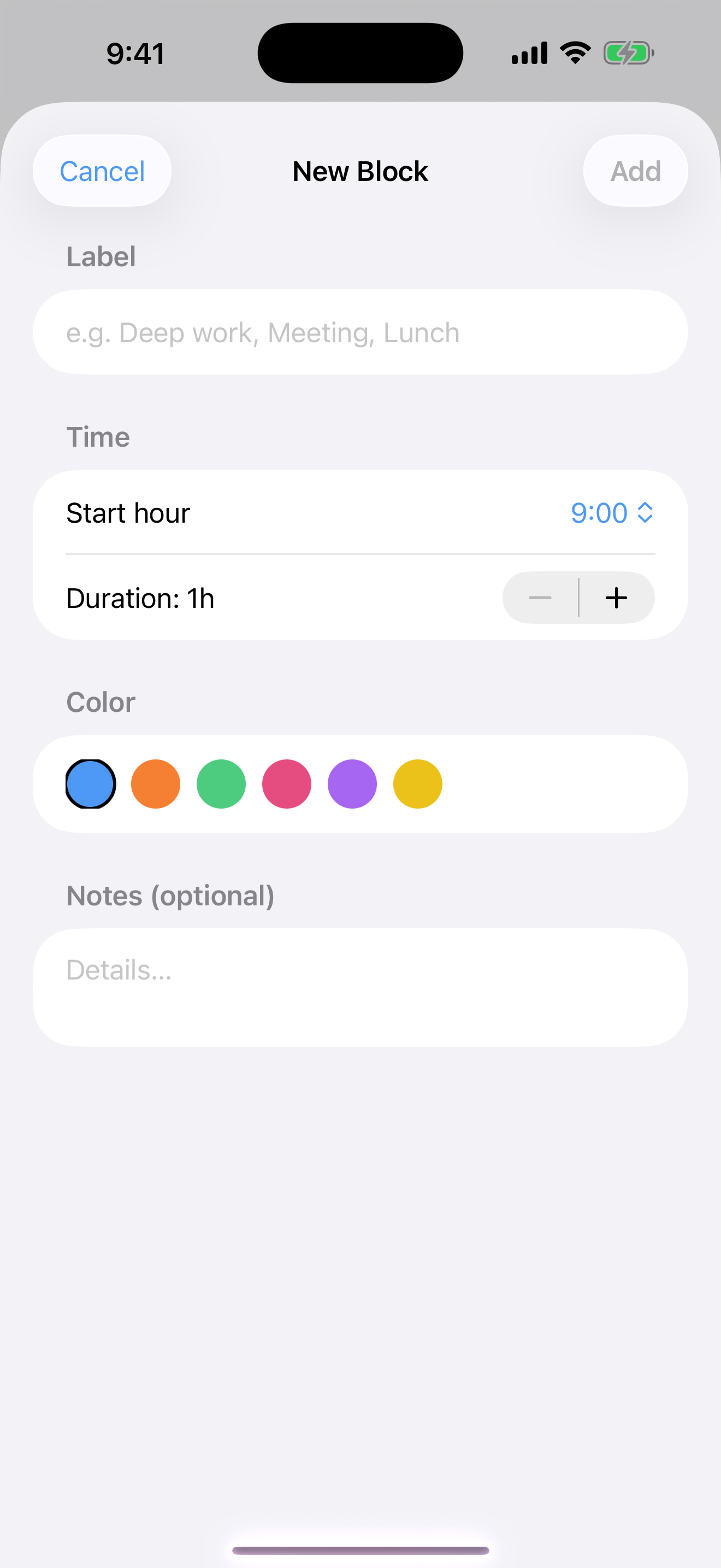 TimeBlock Day Planner