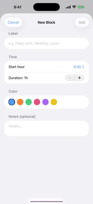 TimeBlock Day Planner screenshot 3