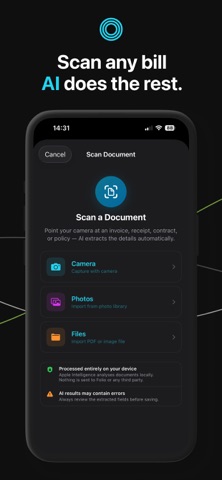 Bill Tracker and Scanner Folio Screenshot 3 of 6