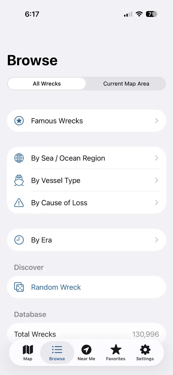 #4. WreckMap (iOS) Por: Arctic Surf Designs