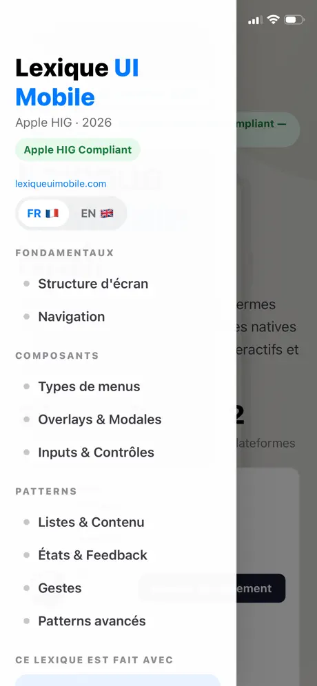 Lexique UI Mobile screenshot 2