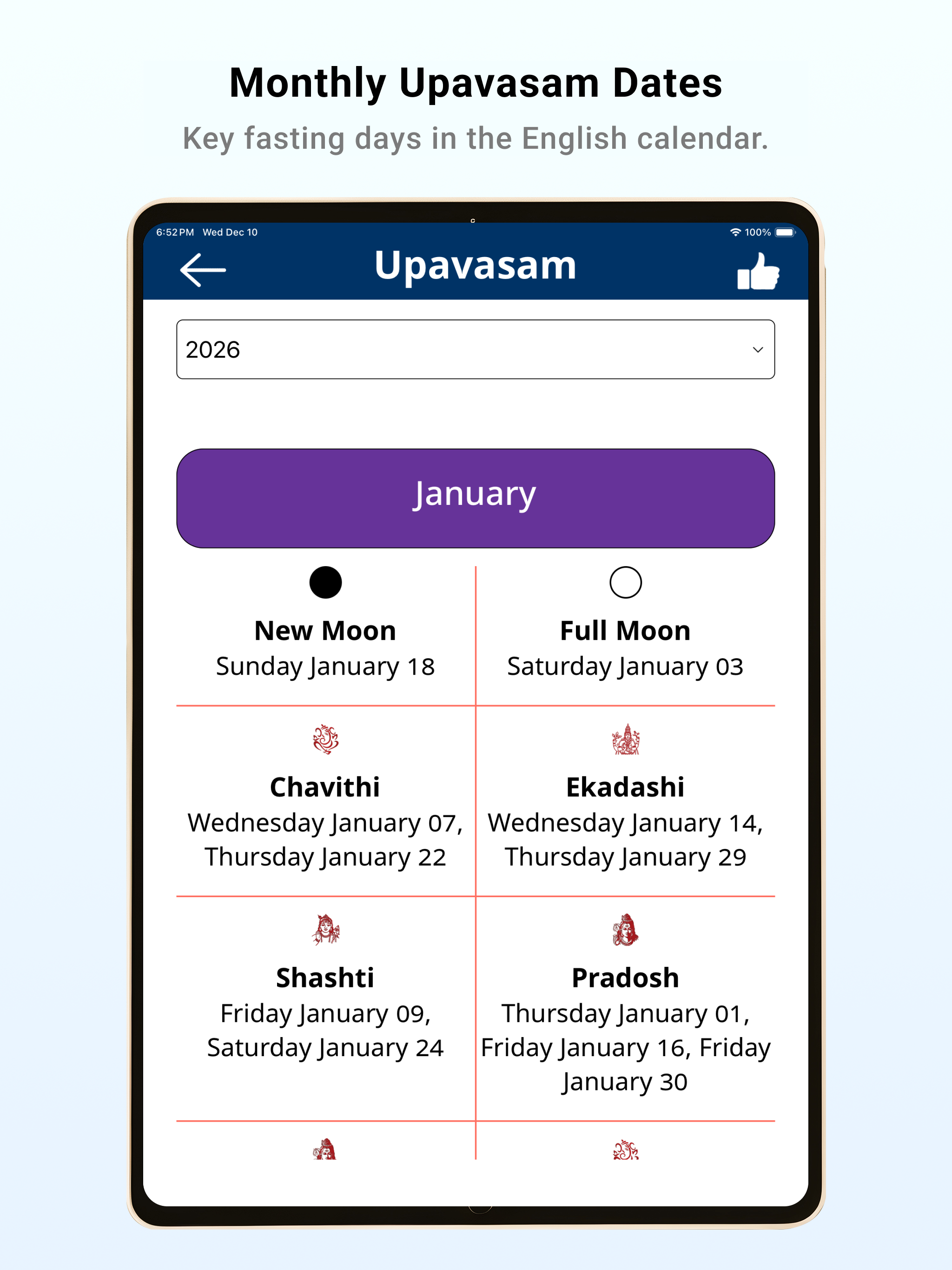 2026 Calendar App