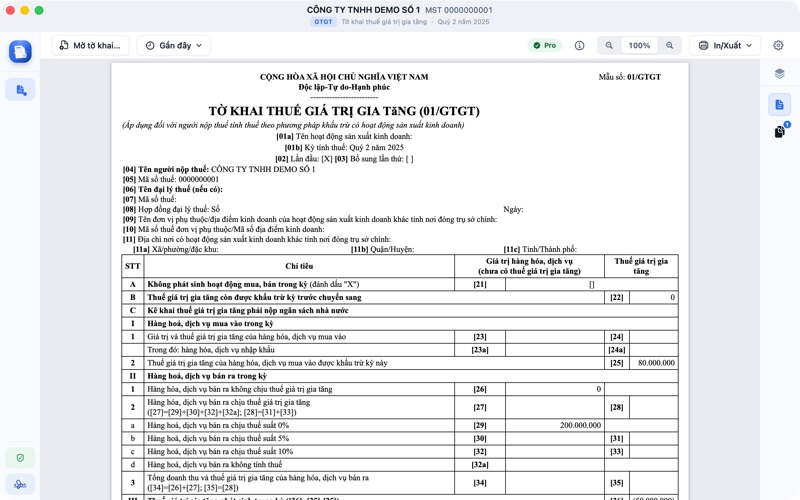 TaxXMLViewer – Tờ khai thuế screenshot