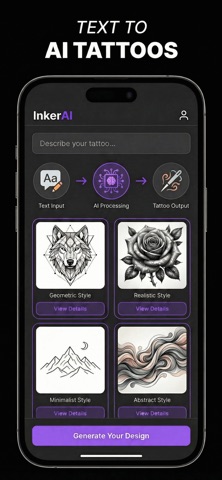 InkerAI - AI Tattoo Generator Screenshot 3 of 8