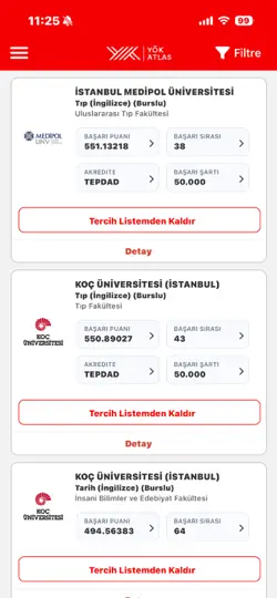 YÖK Atlas iPhone Ekran Görüntüsü 1