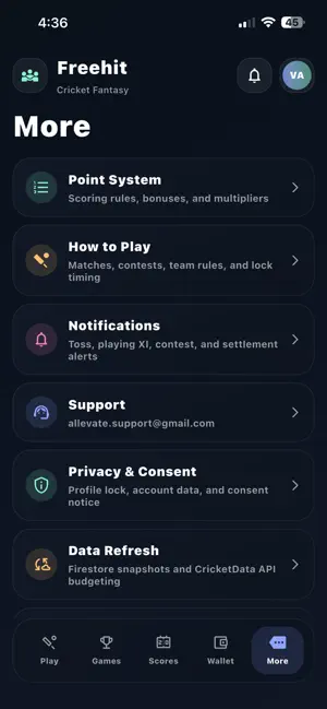 Freehit Cricket Fantasy screenshot 2