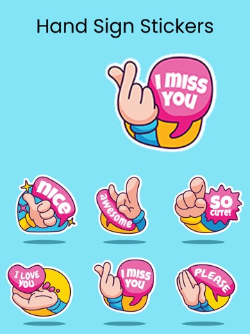 Hand Sign Stickers! iPad screenshot