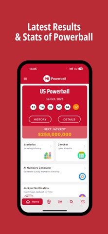 Powerball Lottery App iPhone screenshot