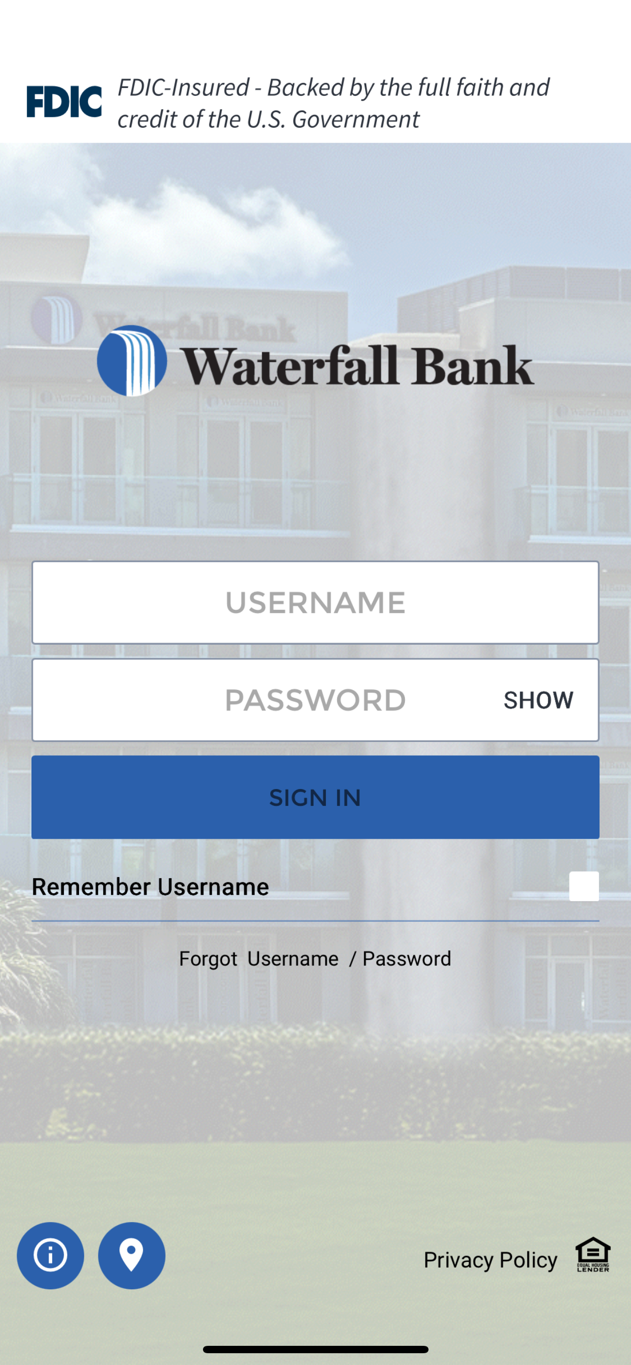 Waterfall Bank