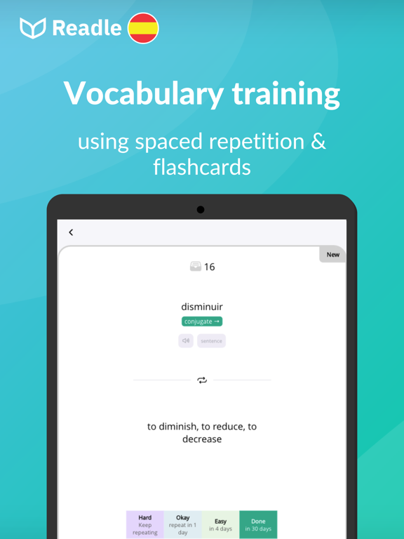 Learn Spanish: News by Readle iPad screenshot 5 - Education app