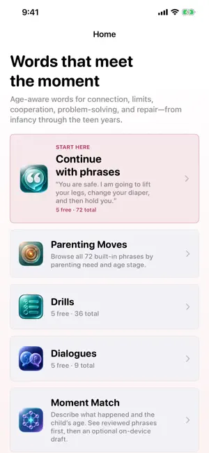 Phrases To Say - Parenting screenshot 1