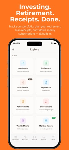 Fincio: AI Finance Manager iPhone screenshot
