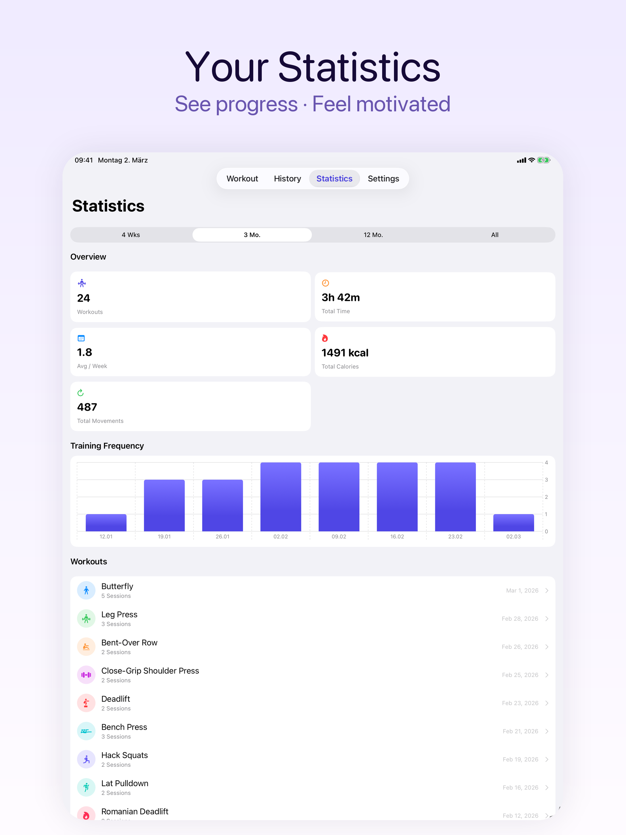 Workout ironTracker