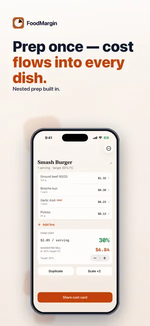 FoodMargin: Food Cost & Recipe screenshot 2