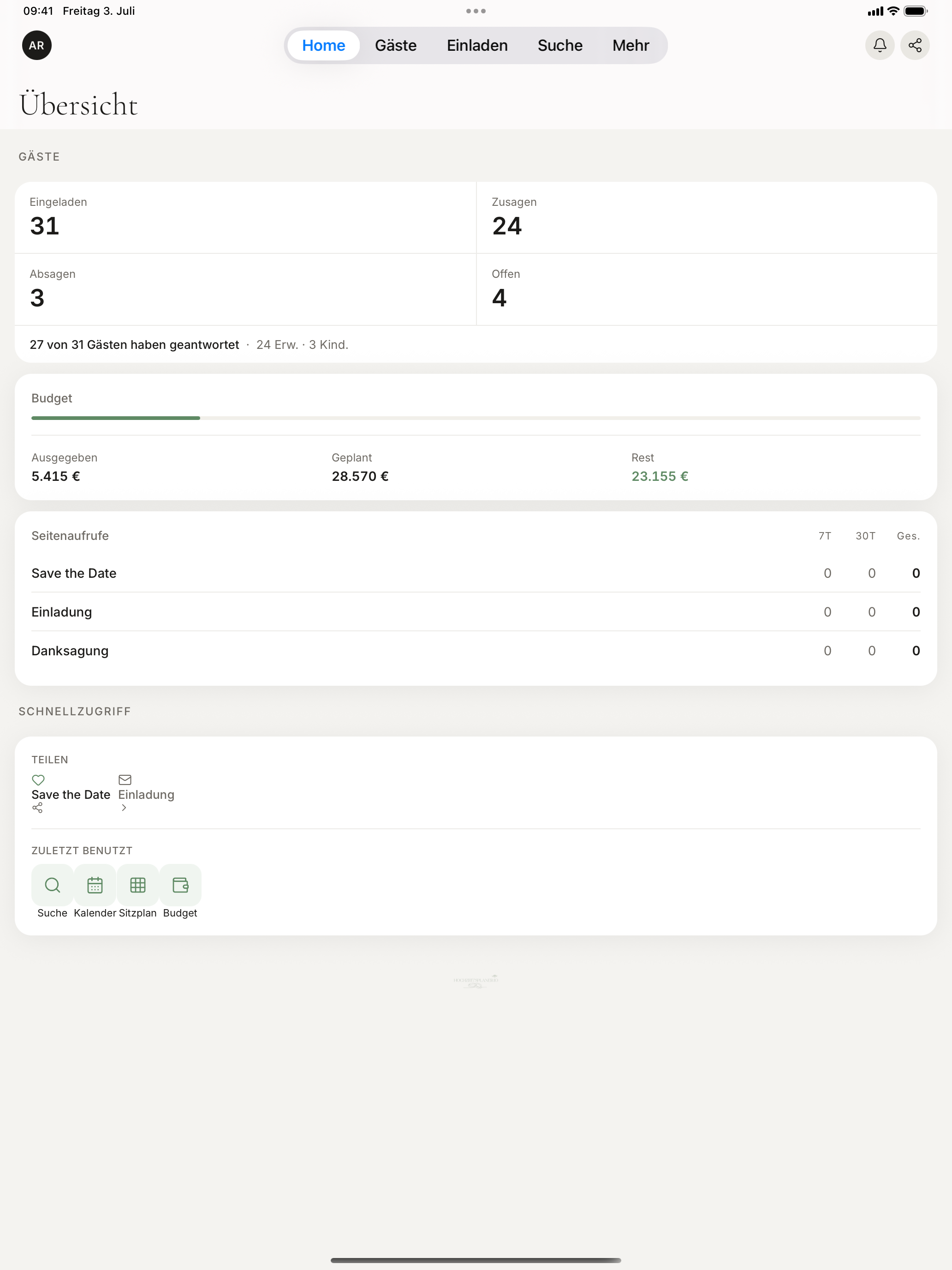 Hochzeitsplaner – App screenshot 6