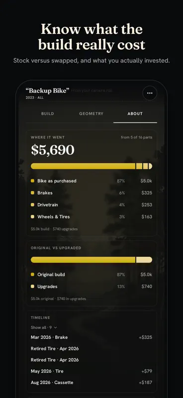 Quiver: Bike Garage & Specs screenshot 5 of 9