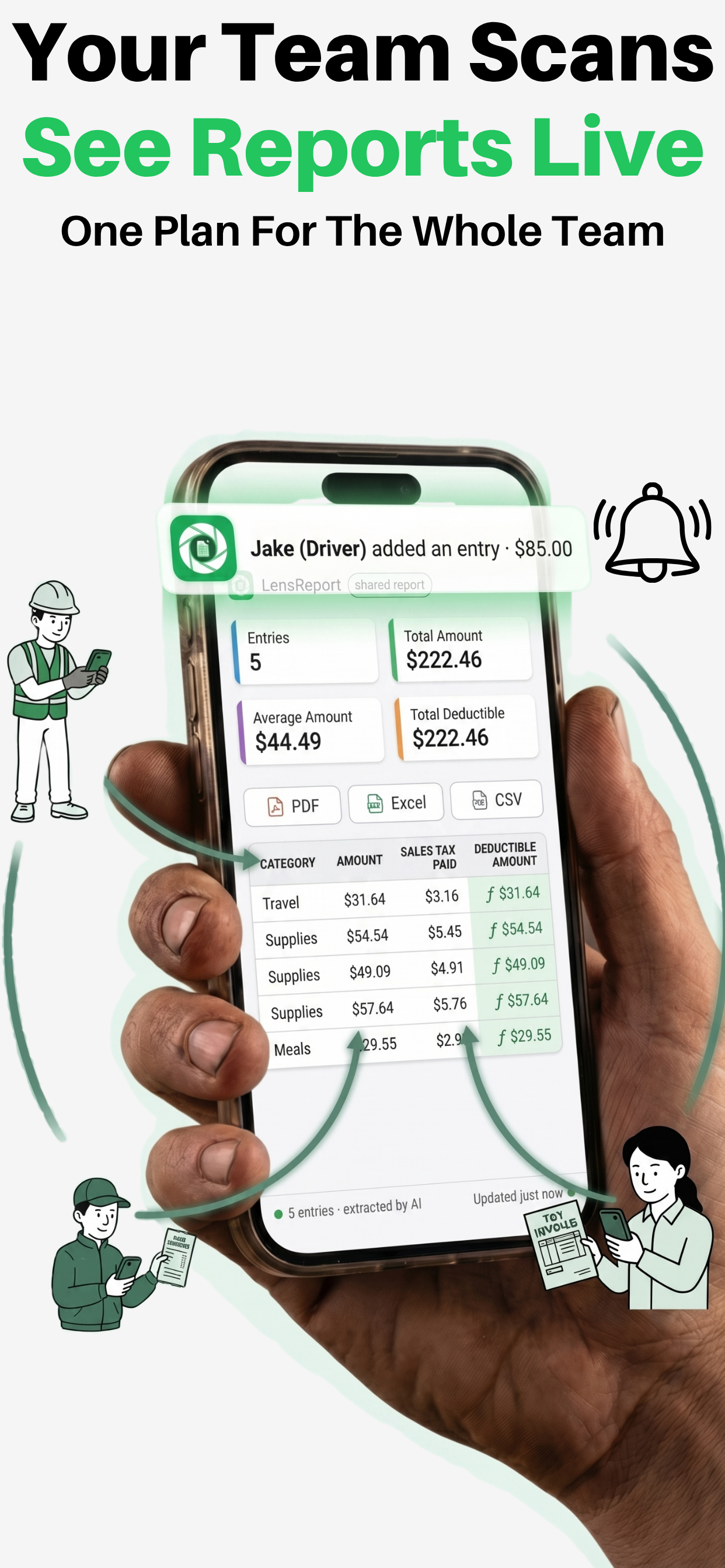 Scan to Excel - LensReport