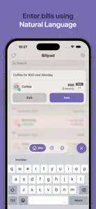 Billpad: Bill Reminder screenshot #5 for iPhone