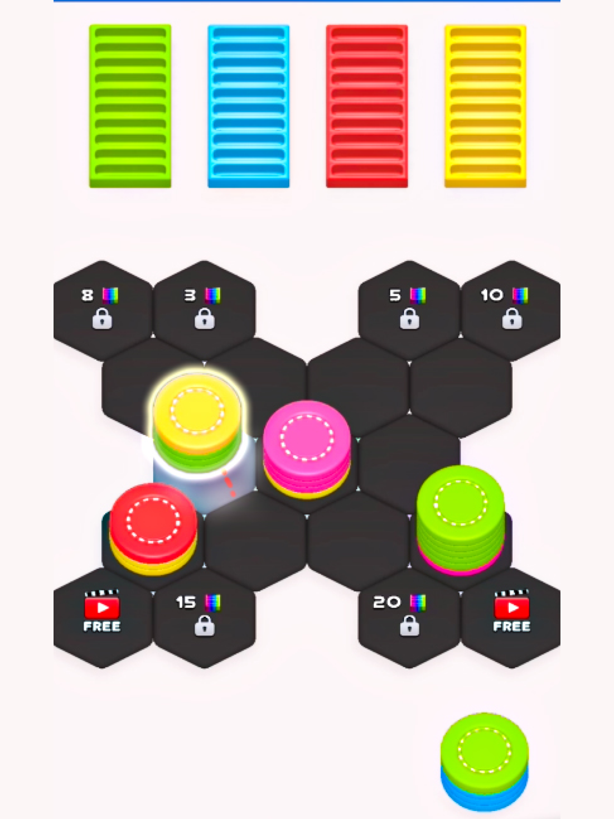 Hexa Sort - Casino Chips