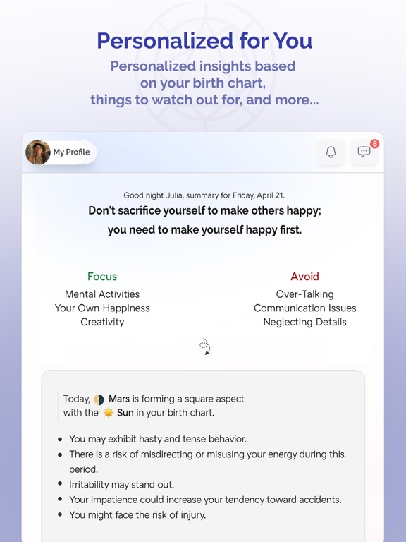 Ms Astro - Astrology iPad screenshot 1 - Lifestyle app