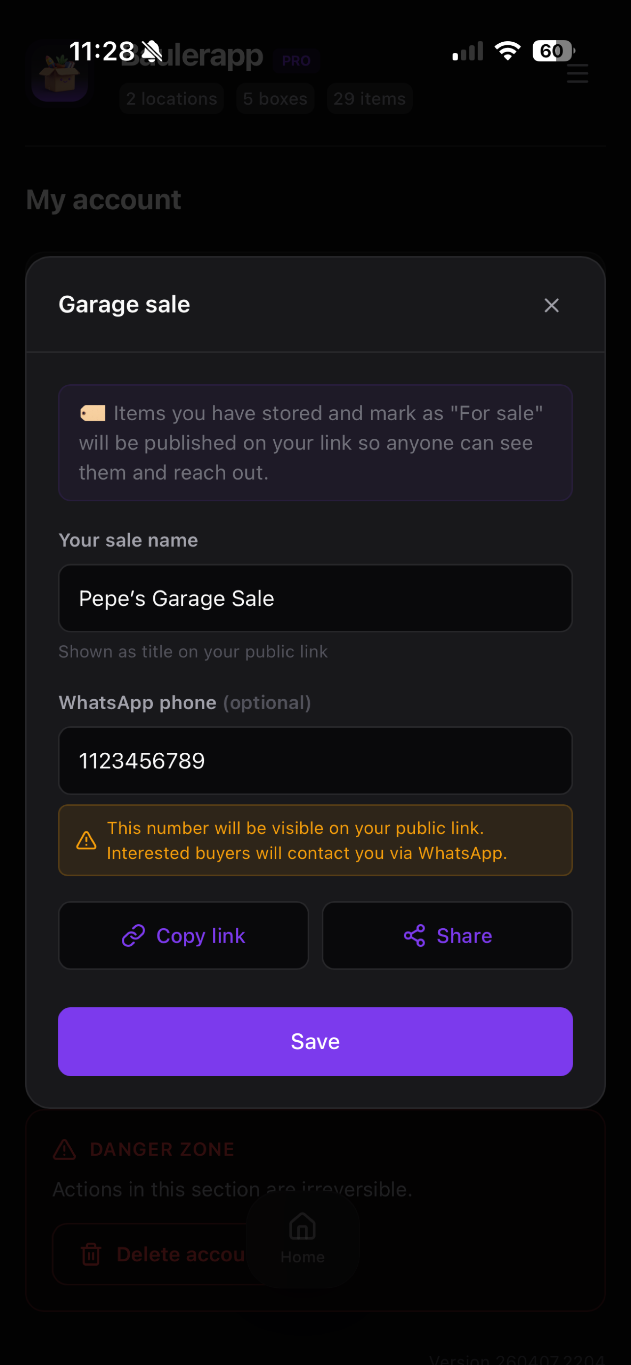 Baulerapp: Home Inventory
