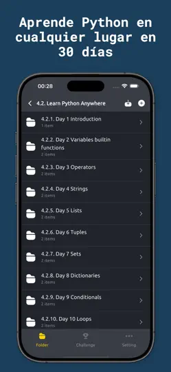 Captura de pantalla de Python Editor Coding 3 IDE App en iPhone 4