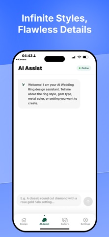 AI Wedding Ring Designer iPhone screenshot