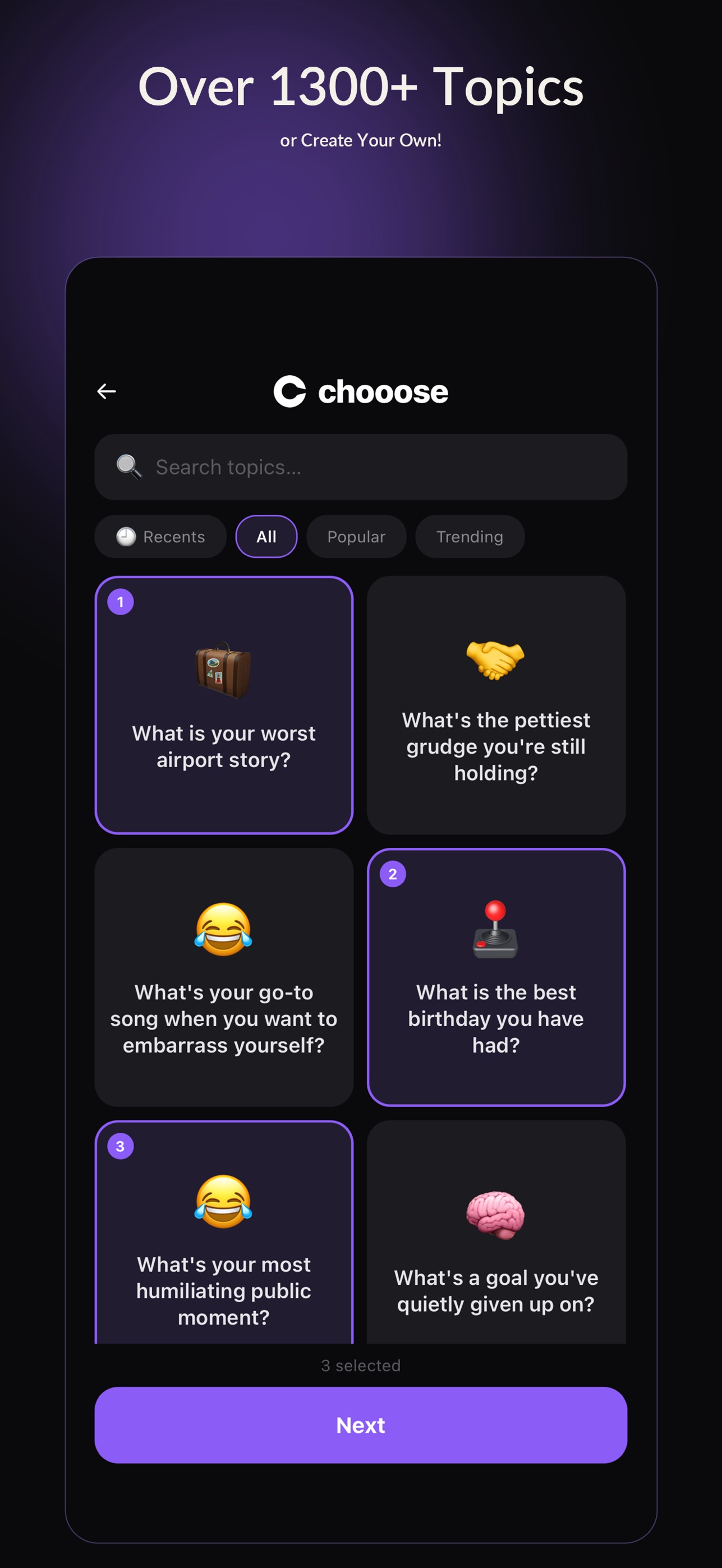 Screenshot 1 of Chooose: Start Something