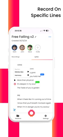 Cord: Music Collaboration iPhone screenshot