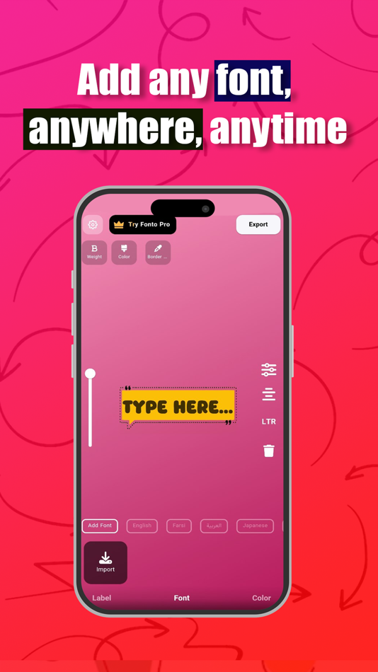 #5. Fonto - story font for IG (iOS) By: ZEEBAVERSE LLC