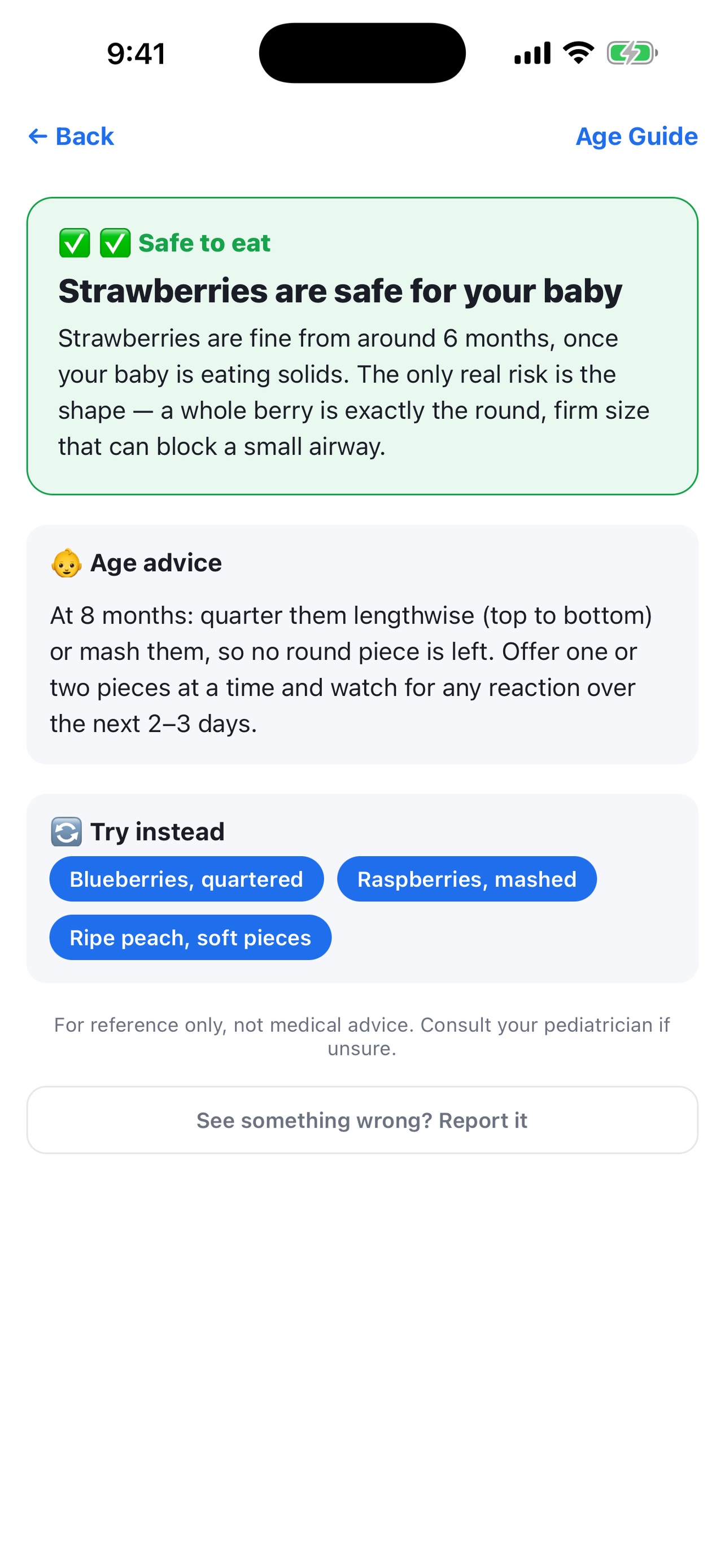 Screenshot 2 of BabyFoodAI: Safe Feeding