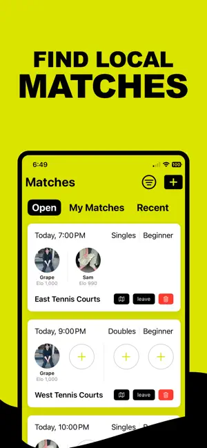Play Tennis - Match Finder screenshot 2