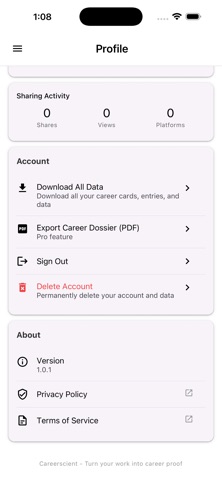 Careerscient screenshot