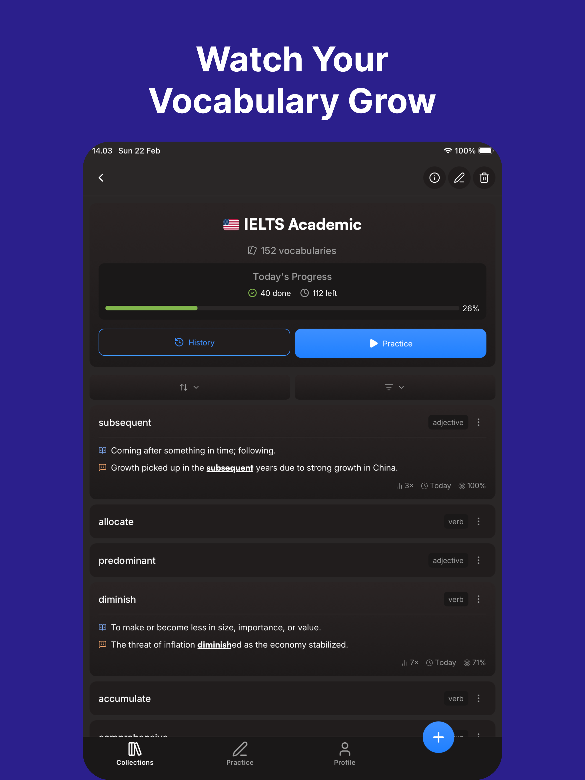 Vonote - Vocabulary Tracker