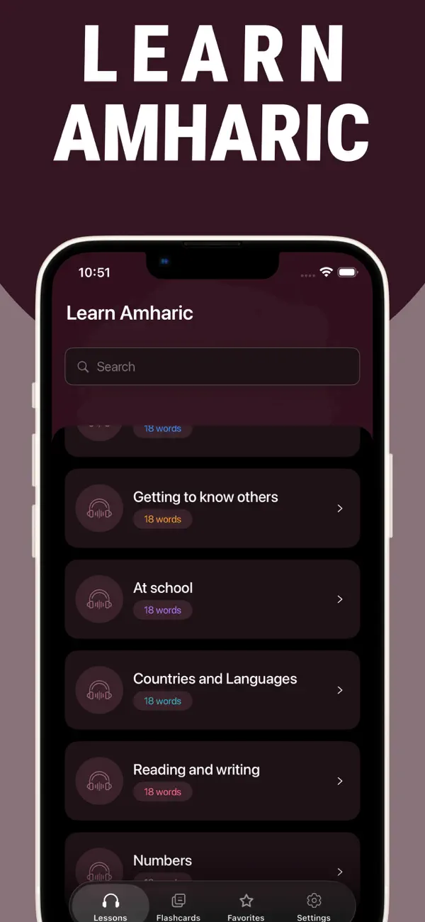 Screenshot #1 pour Learn Amharic - Lentil