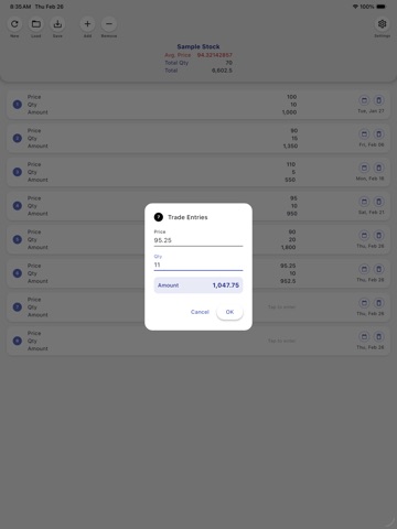 Averit: Stock & Crypto Calc iPad screenshot