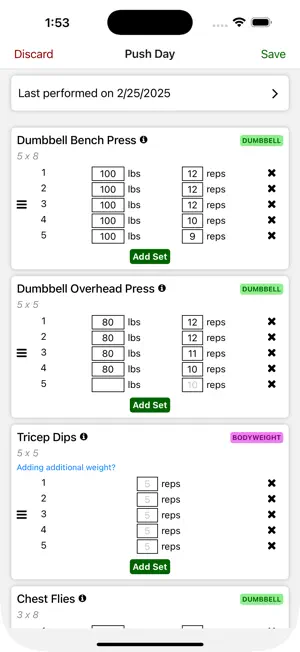 Next Set - A Workout Tracker screenshot 2