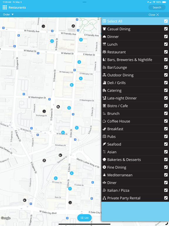 Downtown Greensboro iPad screenshot 5 - Travel app