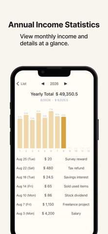 IncomeMon - Income Tracker Screenshot 3 of 6
