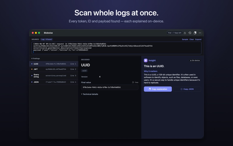 Blobwise screenshot