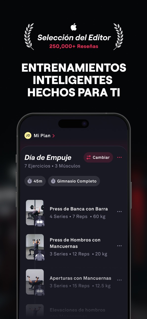 Fitbod: Gym & Fitness Planner iOS Mod IPA screenshot 1 - iOS app interface