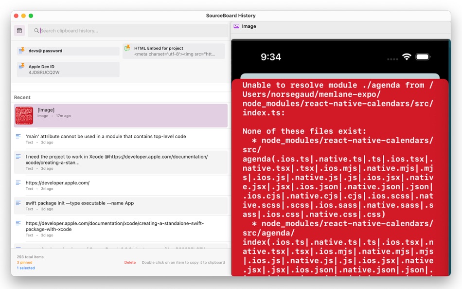 #2. SourceBoard - Copy Only Once (macOS) Bởi: ONLYHUMN LLC