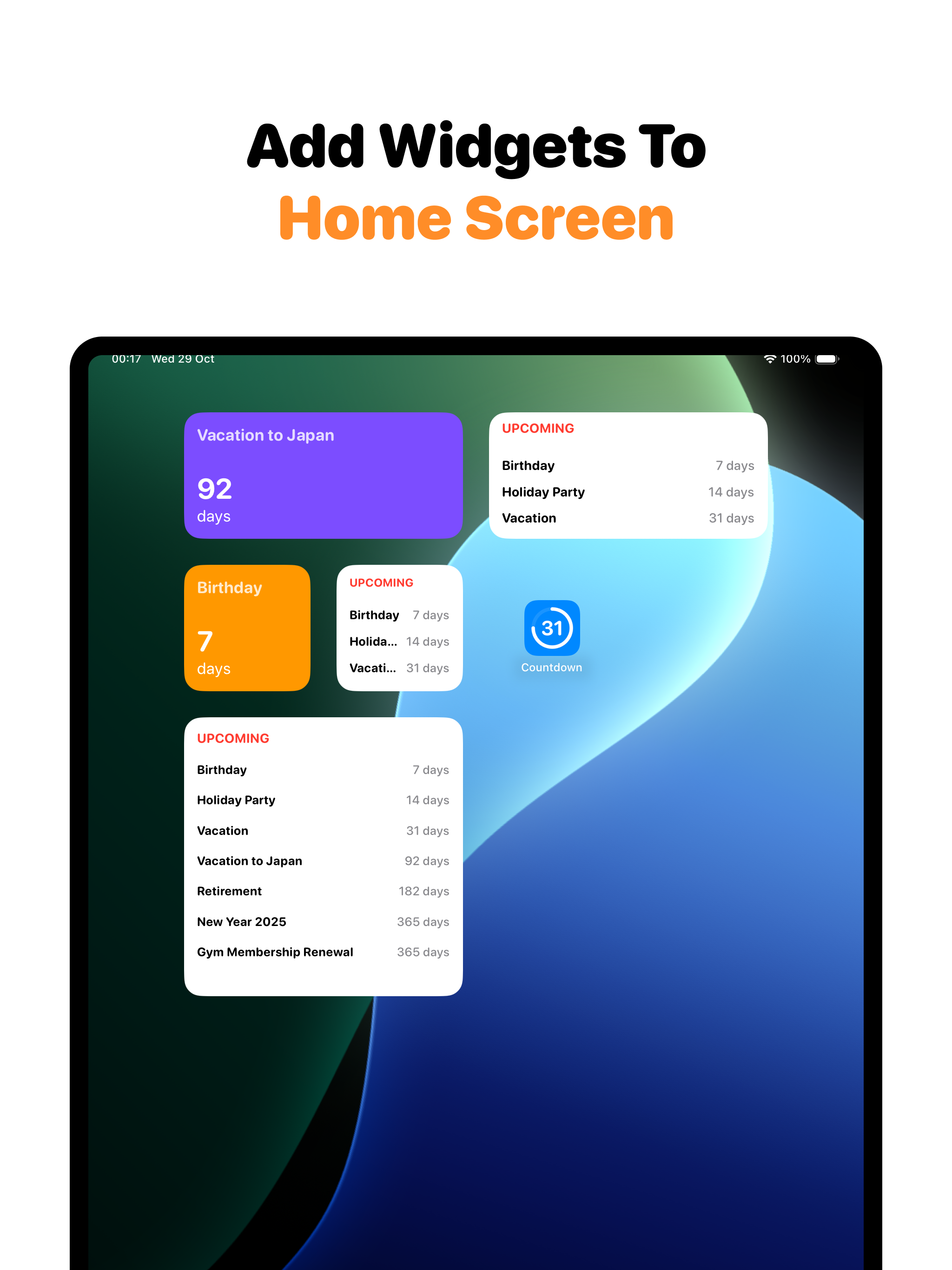 Countdown Widget • Timer screenshot 9